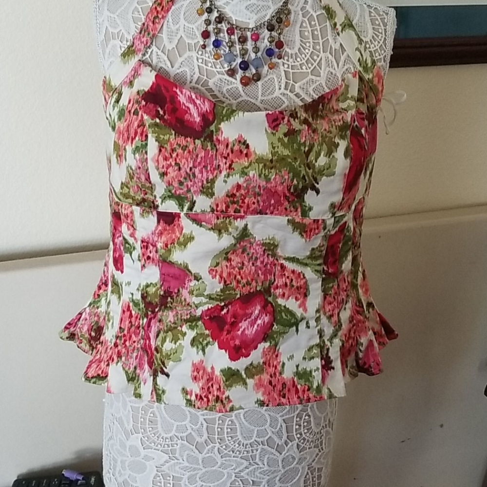 🌻 Bandolino floral halter top